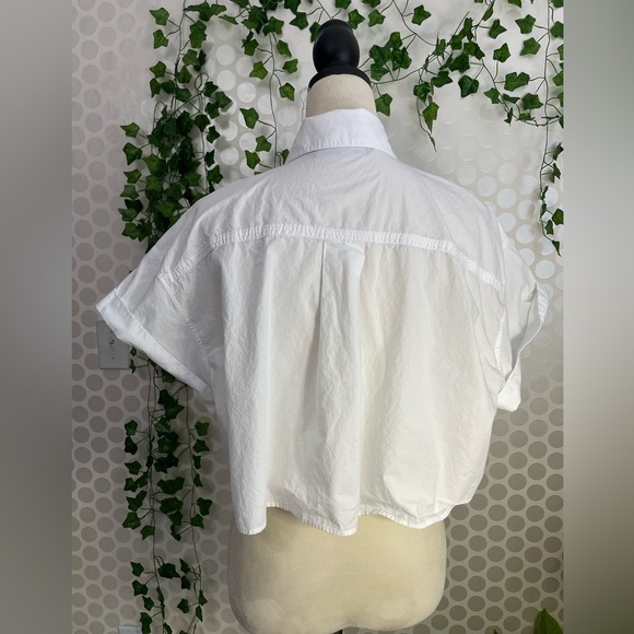 ZARA WHITE SHIRT WOMEN, Basic, pocket 100% cotton SIZE S - Picture 4 of 16